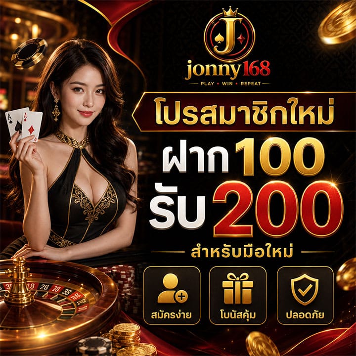 โปรสมาชิกใหม่ ฝาก 100 รับ 200 สำหรับมือใหม่